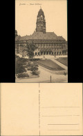 Innere Altstadt-Dresden Neues Rathaus Strassen Partie Mit Grünanlagen 1920 - Dresden