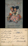Ansichtskarte  Künstlerkarte, Trachten/Typen, Paar In Trachten-Kleidung 1920 - Costumes