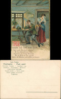 Menschen/Soziales Leben - Liebespaar Liebe & Romantik 1910 Goldrand - Coppie