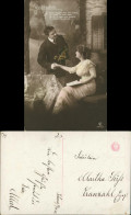Ansichtskarte  Wiedersehen Mann Frau Liebe Fotokunst 1911 - Couples