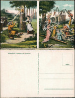 Albendorf Wambierzyce Ursprung Und Engelbau, 2-Bild-Postkarte Color 1910 - Schlesien