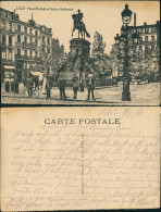 Lille Place Richebé Et Statue Faidherbe Personen, Radfahrer Am Denkmal 1916 - Lille