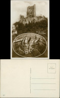 Bad Godesberg-Bonn Esel Motivkarte Drachenfels (Siebengebirge) Grusskarte 1930 - Bonn
