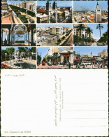 Tunis تونس Multi-View   Streets / Buildings/9-fach Mehrbildkarte Strassen  1960 - Tunisie