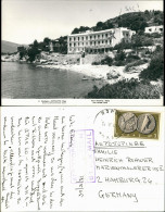 Postcard Poros Πόρος Hellas Strand Partie Hotel Chryssavghi 1965 - Griechenland