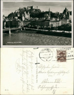 Salzburg Staatsbrücke, Brücke Fluss Partie Mit Blick Zur Burg 1935 - Sonstige & Ohne Zuordnung