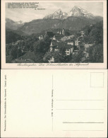 Berchtesgaden Gesamtansicht Alpen Blick, Dichterwort H. Rumbacher 1920 - Berchtesgaden