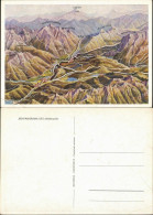 Ansichtskarte Mittenwald Bergpanorama-Beschriftung 1955 - Mittenwald