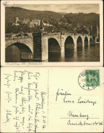 Heidelberg Alte Brücke Neckarbrücke Neckar Partie Blick Zum Schloss 1926 - Heidelberg