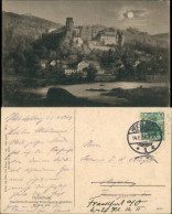 Heidelberg Mondschein Künstlerkarte Heidelberger Schloss V.d. Hirschgasse 1914 - Heidelberg