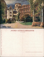 Heidelberg Heidelberger Schloss WIRO-Künstlerkarte Schlosshof Castle 1920 - Heidelberg