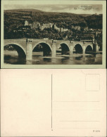 Heidelberg Alte Brücke über Den Neckar, Blick Zum Schloss, Castle View 1930 - Heidelberg