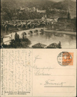Heidelberg Neckar Brücke Schloss Fernansicht Stadt Panorama 1917 - Heidelberg