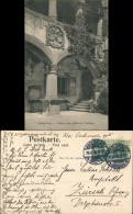 Heidelberg Schloss Partie Vom Gläsernen Saalbau 1906  Mit Stempel KARLSRUHE AK - Heidelberg