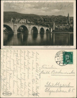 Ansichtskarte Heidelberg Alte Brücke Heidelberger Schloss Neckar Partie 1928 - Heidelberg