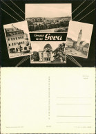 Gera DDR Gruss-Postkarte Mit Apotheke, Theater, Rathaus Und Teilansicht 1962 - Gera