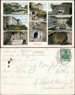 Tübingen Mehrbild-AK Ua. Brücke, Schloss, Brunnen, Großes Fass Uvm. 1907 - Tuebingen