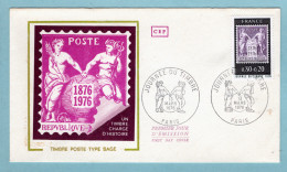 FDC France 1976 - Journée Du Timbre 1976 - Centenaire Du Type Sage - YT 1870 - Paris - 1970-1979