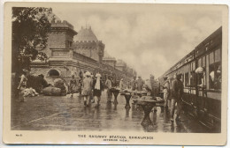 The Railway Station, Rawalpindi (Interior View), 1924 Postcard - India