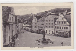 39045331 - Eichstaett. Marktplatz Hotel Traube, Dem Hotel Adler Brunnen. Vermerk Rueckseite 23. / 24. Februar 1921. Ung - Ingolstadt