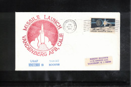 USA 1971 Space / Weltraum Minuteman B Rocket Fired From Vandenberg AFB California Interesting Cover - Etats-Unis