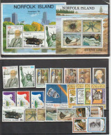 NORFOLK ISLAND (Pacific Ocean) Année 1986 Complète 25 Val + 2 B-F Neufs **. Côte 60 Euro - Ile Norfolk