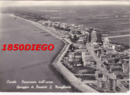 CAORLE - PANORAMA DALL'AEREO SPIAGGIA DI PONENTE S. MARGHERITA F/GRANDE VIAGGIATA 1957 - Venezia (Venice)