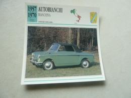 1957-1970 - Voitures Populaires - Autobianchi - Bianchina - Moteur 2 Cylindres - Italie - Fiche Technique - - PKW