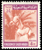 Saudi Arabia 1968-75 4p Arab Stallion Type I Unmounted Mint. - Arabie Saoudite