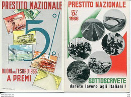 Prestito Nazionale 1966 - Due Cartoline Diverse - 1946-60: Marcophilia