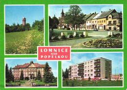 LOMNICE NAD POPELKOU, MULTIPLE VIEWS, ARCHITECTURE, TOWER, PARK, CARS, CZECH REPUBLIC, POSTCARD - Czech Republic