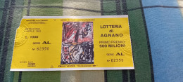 BIGLIETTO LOTTERIA DI AGNANO 1983 - Billets De Loterie