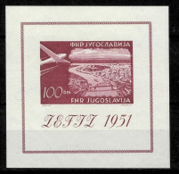 Yugoslavia Year 1951 Zefiz Philatelic Exhibition MS MNH - Unused Stamps