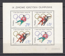 Olympia 1964:  Polen  Bl **, II. Wahl - Hiver 1964: Innsbruck