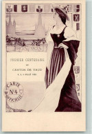 13415631 - Premiere Centenaire Du Canton De Vaud Karte Nr. 4 Wappen - Altri & Non Classificati