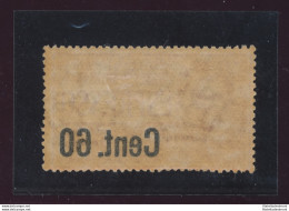 1922 Regno D'Italia , Espresso , N° 6n, 60 Cent Su 50 Cent Rosso  , Decalco Del - Other & Unclassified