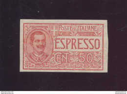 1903 Regno D'Italia, Espresso, N. 4a, 50 Cent Rosso, Non Dentellato, MNH** - Autres & Non Classés