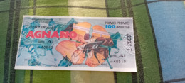 BIGLIETTO LOTTERIA DI AGNANO 1985 - Lottery Tickets
