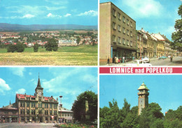 LOMNICE NAD POPELKOU, MULTIPLE VIEWS, ARCHITECTURE, TOWER, CARS, CZECH REPUBLIC, POSTCARD - Czech Republic