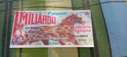 BIGLIETTO LOTTERIA DI AGNANO 1986 - Billets De Loterie