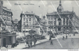 Cd303 Cartolina  Milano Citta' Piazza Elitica Tram Chiosco 1912 Lombardia - Milano