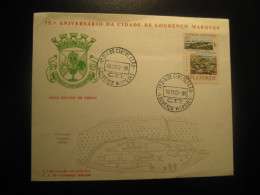 LOURENÇO MARQUES 1962 City 75 Anniv. Coat Of Arms Heraldry Map FDC Cancel Cover Moçambique MOZAMBIQUE Portugal Colonies - Mosambik