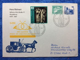 DDR - 1990 Brief Aus Naumburg - SST "Postkutschenfahrt Berlin - Frankfurt Main" (3DMK006) - Brieven En Documenten