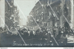 Cc517 Cartolina Fotografica Firenze Citta' Sfilata Dopo La Rivista 1918 - Firenze