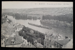 78 - MANTES - Panorama Sur Le Seine - Péniches - Mantes La Jolie