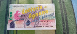 BIGLIETTO LOTTERIA DI AGNANO 1989 - Lottery Tickets