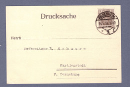 DR Postkarte Drucksache - Hildesheim 14.1.18 --> Wartjenstedt P. Derneburg    (CG13110-284) - Brieven En Documenten