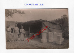 CP NON SITUEE-Tailleurs De Pierres Tombales-CARTE PHOTO Allemande-GUERRE 14-18-1 WK-Militaria- - Guerre 1914-18