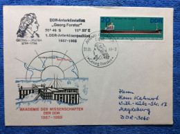 DDR - 1988 Brief Aus Antartiksstation Georg Forster - SST "Georg Forster" (3DMK008) - Lettres & Documents