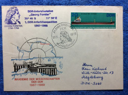 DDR - 1988 Brief Aus Antartiksstation Georg Forster - SST "Georg Forster" (3DMK009) - Briefe U. Dokumente